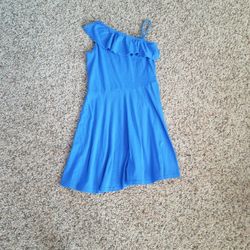 Childrens Place  Dress Royal Blue One Shoulder With Ruffle