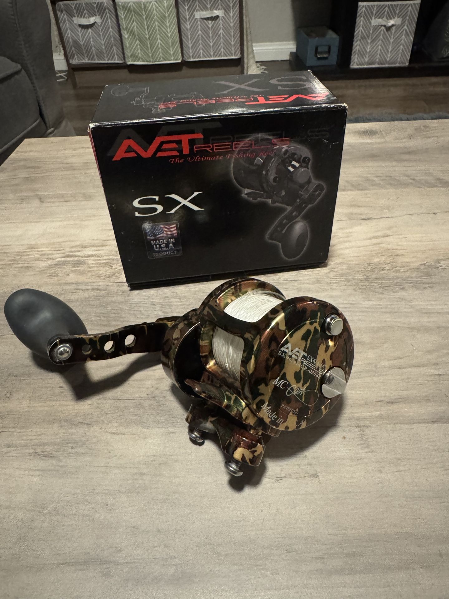 Camo Avet SX MC Two Speed Fishing Reel. No Glide Plate