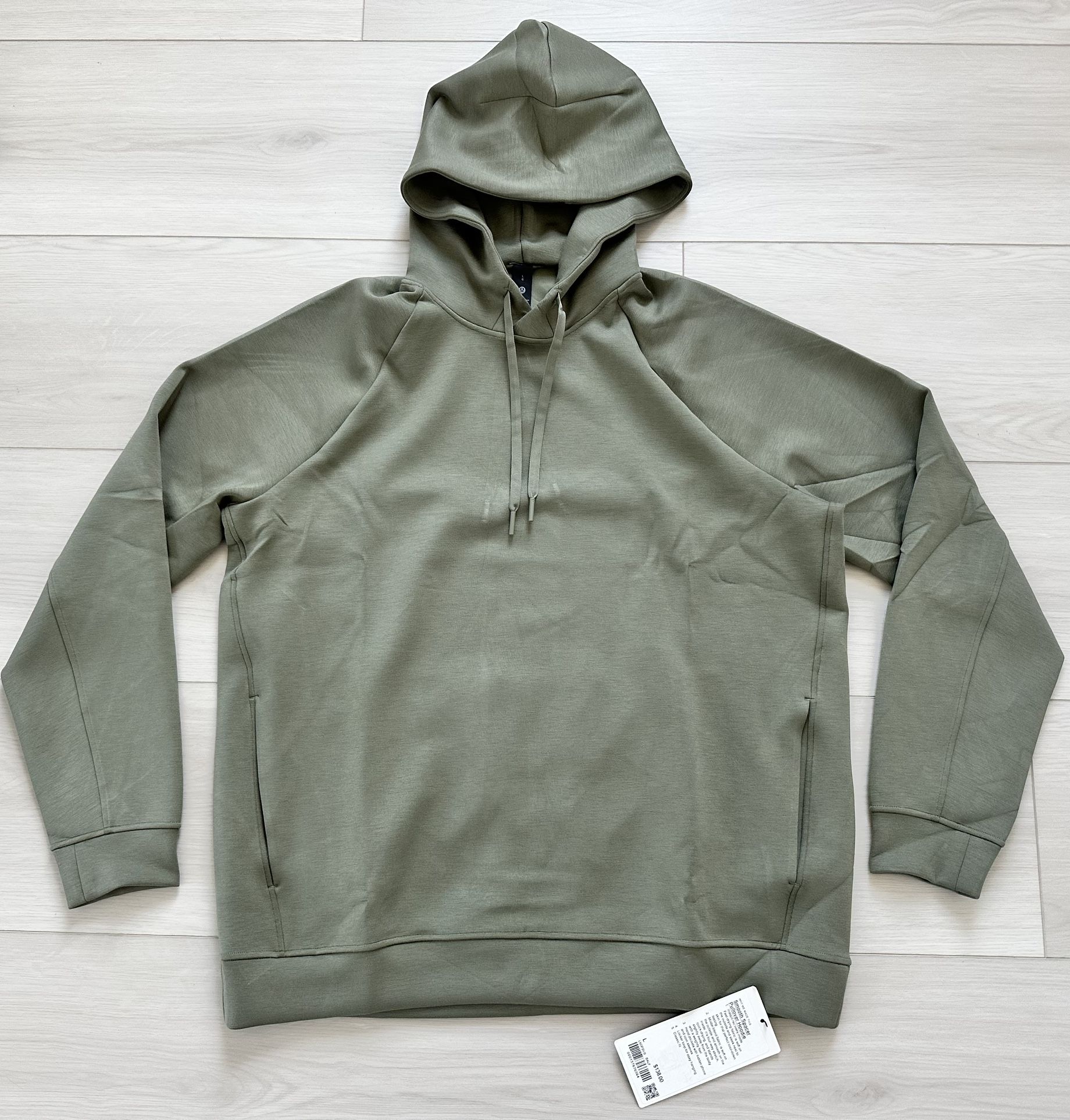 NEW Lululemon Men’s Smooth Spacer Classic-Fit Pullover Hoodie Bay Leaf Green sz L