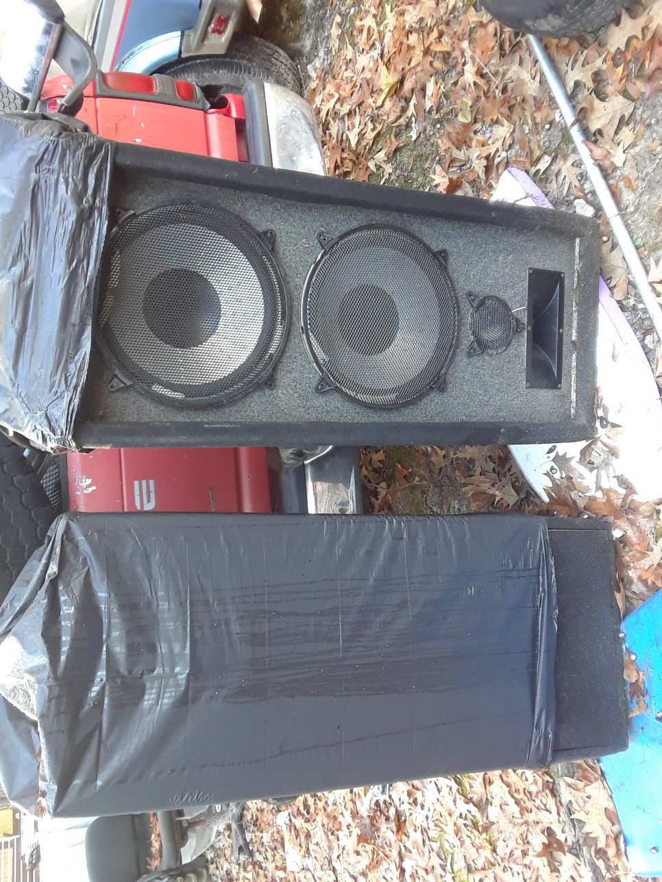 Pair Dual 15" Pro Audio PA / DJ Speaker Cabinets