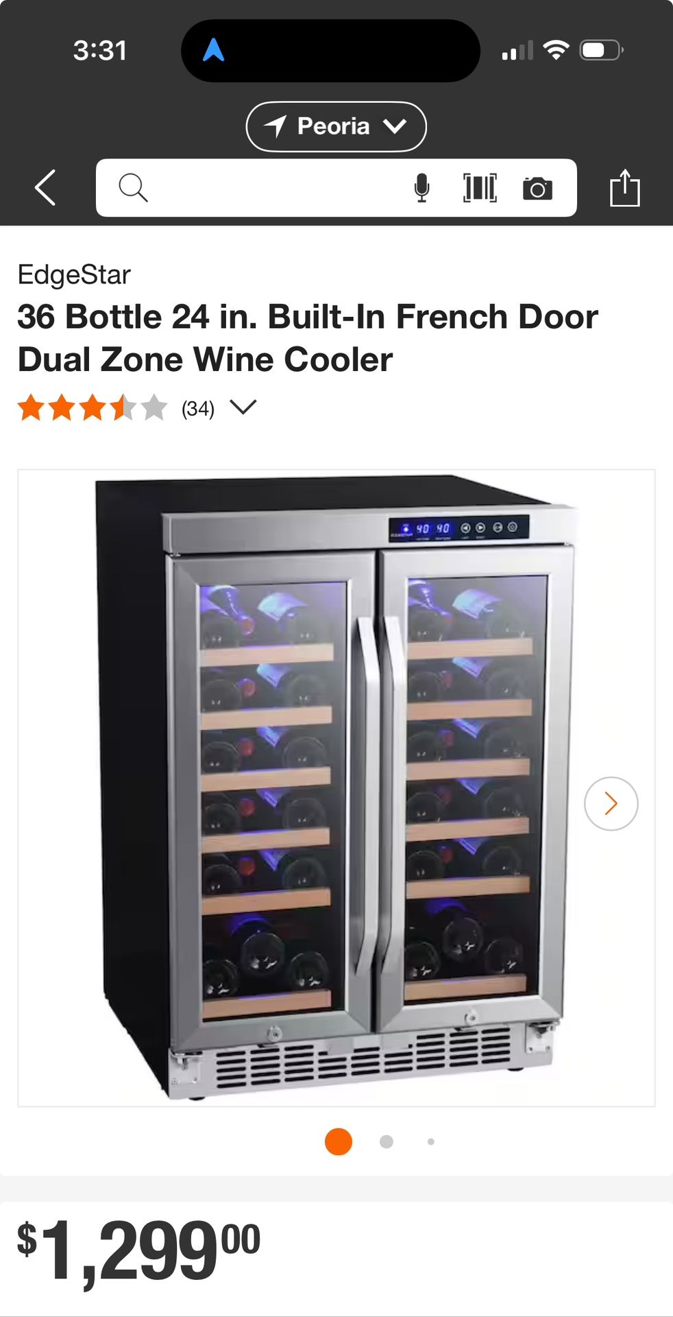 36 Bottle Built In Wine Fridge