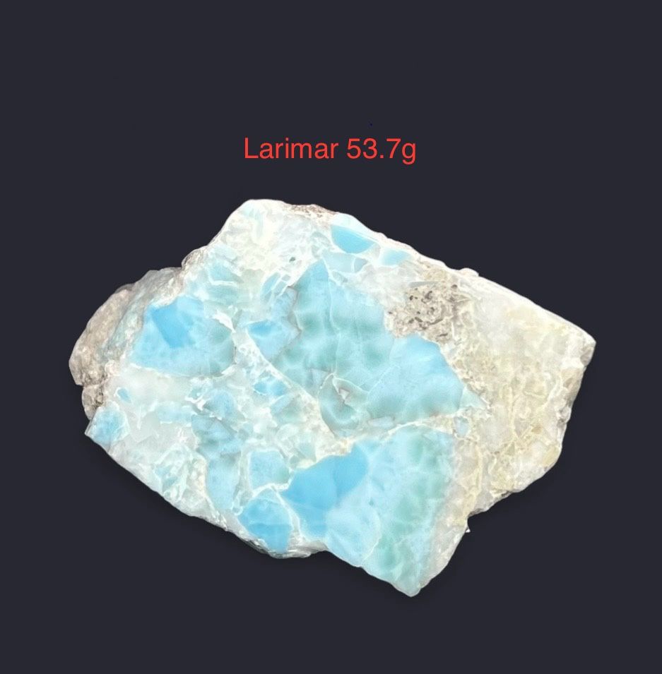 Larimar Genuine Stone from Dominican Republic 53.7g BEAUTIFUL COLOR