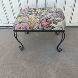Vintage Wrought Iron Footstool