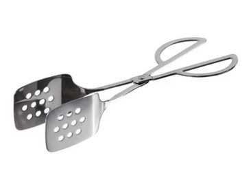 Winco PT-10P, 10 1/2" Stainless Steel Perforated Pastry Tongs