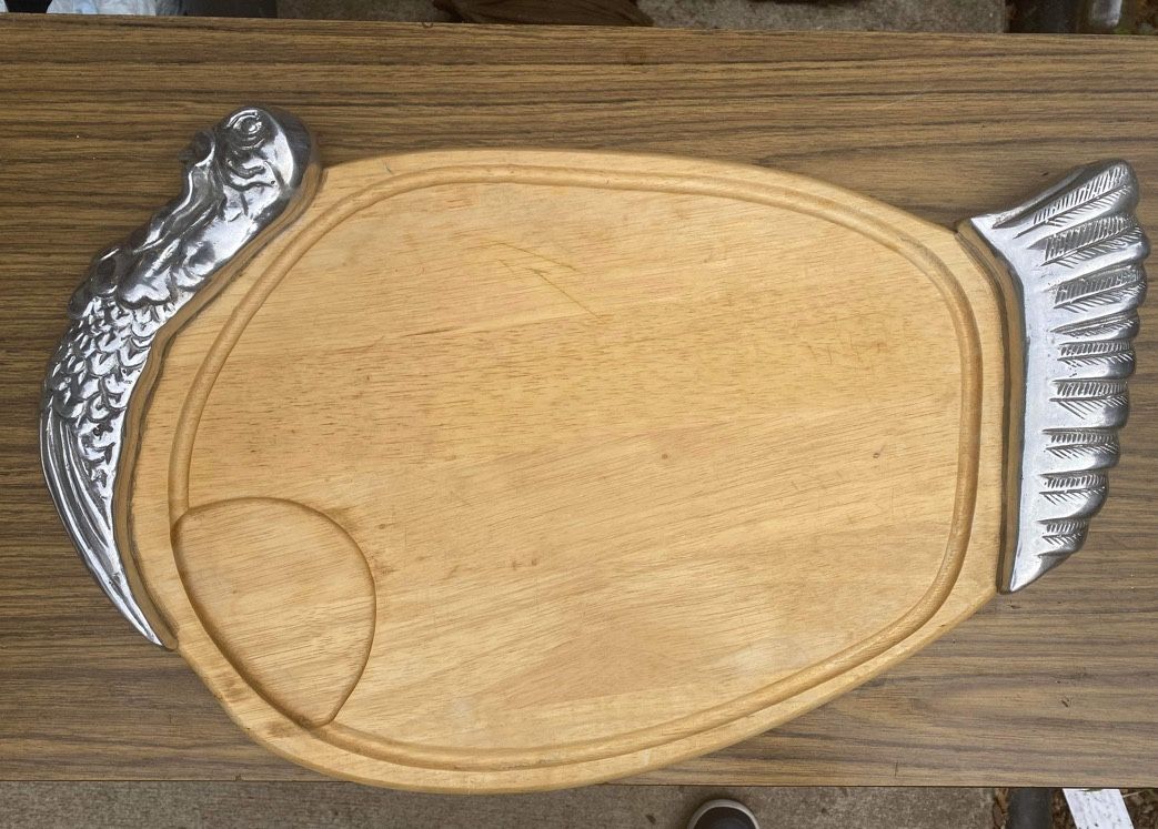 Vintage Winsome Wood Turkey Cutting Board Tray