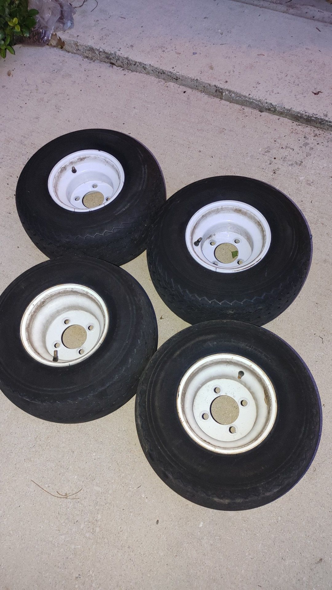4 golf cart rims and tires