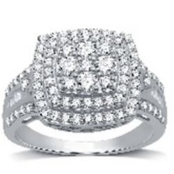Cushion Cut 1.00 ct Diamond Designer Ring