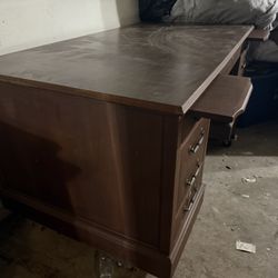 Large Hardwood Executive Desk
