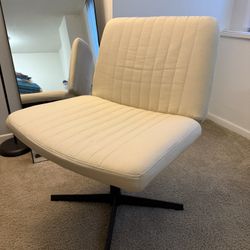 Cross Chair Armless Cross Legged Office Desk Chair Adjustable Swivel Ergonomic Desk Chair No Wheels