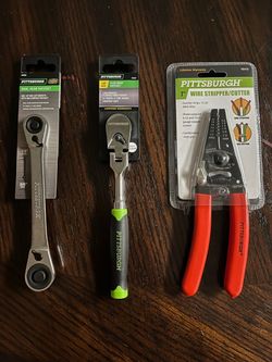 Pittsburgh Tool lot – brand new Ratchets and Wire Stripper