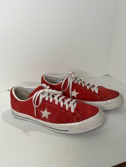 Red with white star converse