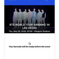 BTS TICKET LAS VEGAS