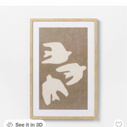 20"x30" Bird Light Wood Framed Art - Threshold™ designed with Studio McGee