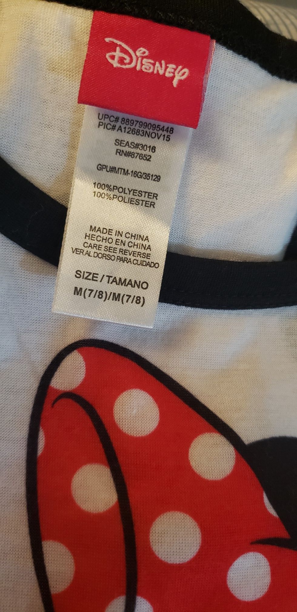 Disney mini mouse Pijamas 7/8
