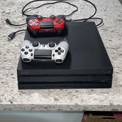 PS4 Pro With 2 Controllers