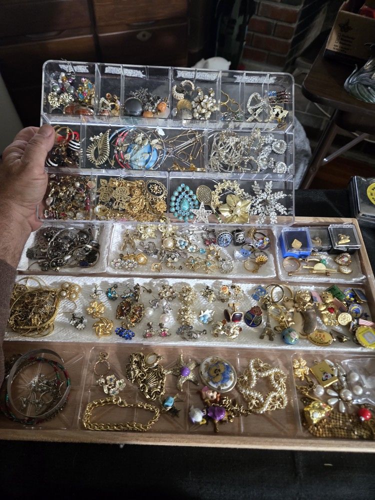 Huge Lot Of Costume Jewlery