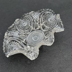 Bowl Vintage Imperial Glass EAPG Ruffle Edge Centerpiece Clear