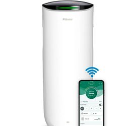 Filtrete Large Air Purifier, White, 310 ft. Coverage, Carbon True HEPA, 1 Smart Device
