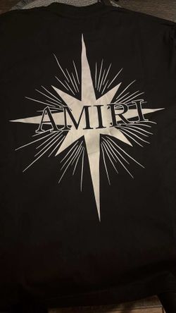 Amiri black Tee runs big