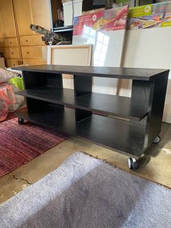 Black Wood TV Console - Great Condition