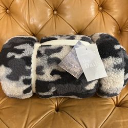 Sherpa Throw 50X60 Black/Grey/White