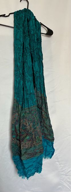 Teal Pattern Scarf