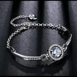 Stainless Steel Cubic Zirconia Bracelet 