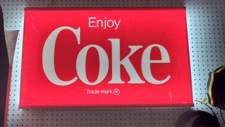 Light up coke sign