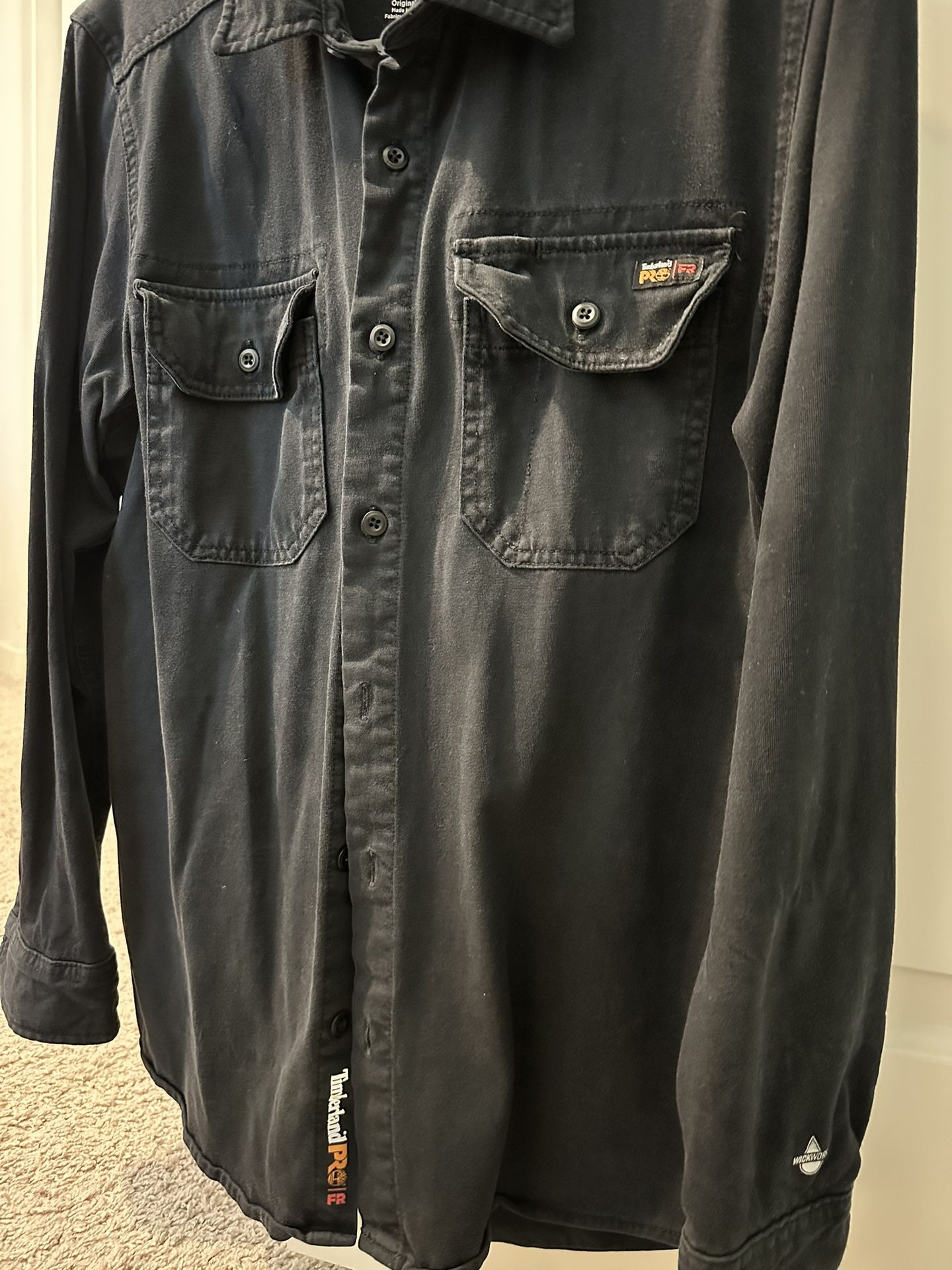Timberland PRO Men’s Cotton FR Core Button Front Shirt, Size M, Brand New