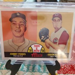 2007 Topps Heritage Then & Now Johny Podres Jim Bunning Insert Baseball Cards 