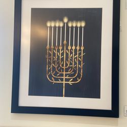 Hanukkah Framed Art 16 X 20