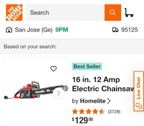 USED 16inch 12amp ELECTRIC CHAINSAW 