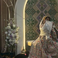 Fully Embroidered Henna Thobe Dress