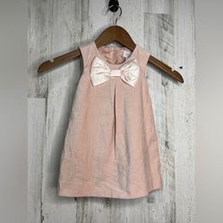 Heirlooms By Polly Finders Girls Sleeveless Velvet Bow Dress Pink Size 18M