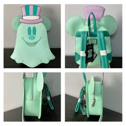 DISNEY Loungefly Mickey Ghost GLOW Mini Backpack (NWT)