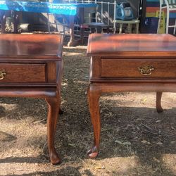 Pair Wooden Side Tables End tables