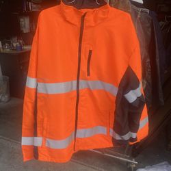 New, ML Kishigo Premium Black Series Soft Shell Jacket. Orange X Large And Medium 