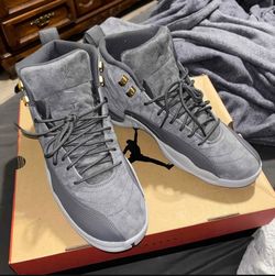 Jordan 12 Retro Wolf Grey Dark Grey Size 13