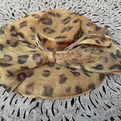 Leopard Hat With Bow