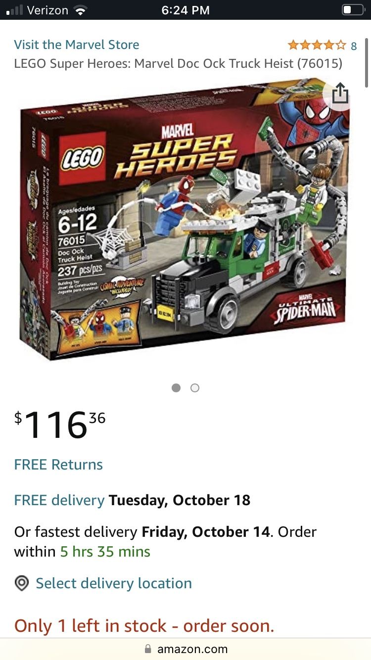 Unopened Spider-Man Lego Set