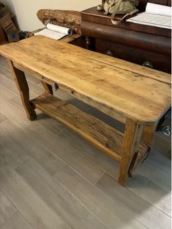 Wood sofa / entry table