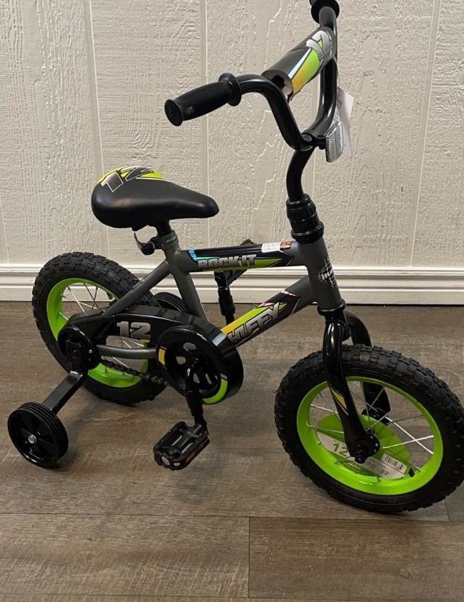 HUFFY ROCK IT KIDS BIKE W/TRAINING WHEELS 12INCH