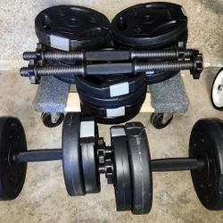 Brookstone Adjustable Dumbell Set
