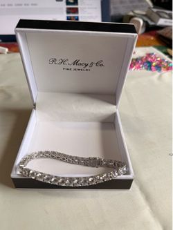 Vintage Sterling silver cz tennis bracelet