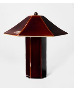 Studio McGee/threshold maroon ceramic lamp