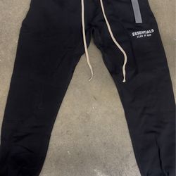 Black and White Cuffed Essentials Sweats