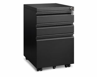 3 Drawer File Cabinet for Home Office, Under Desk Mobile Filing Cabinet