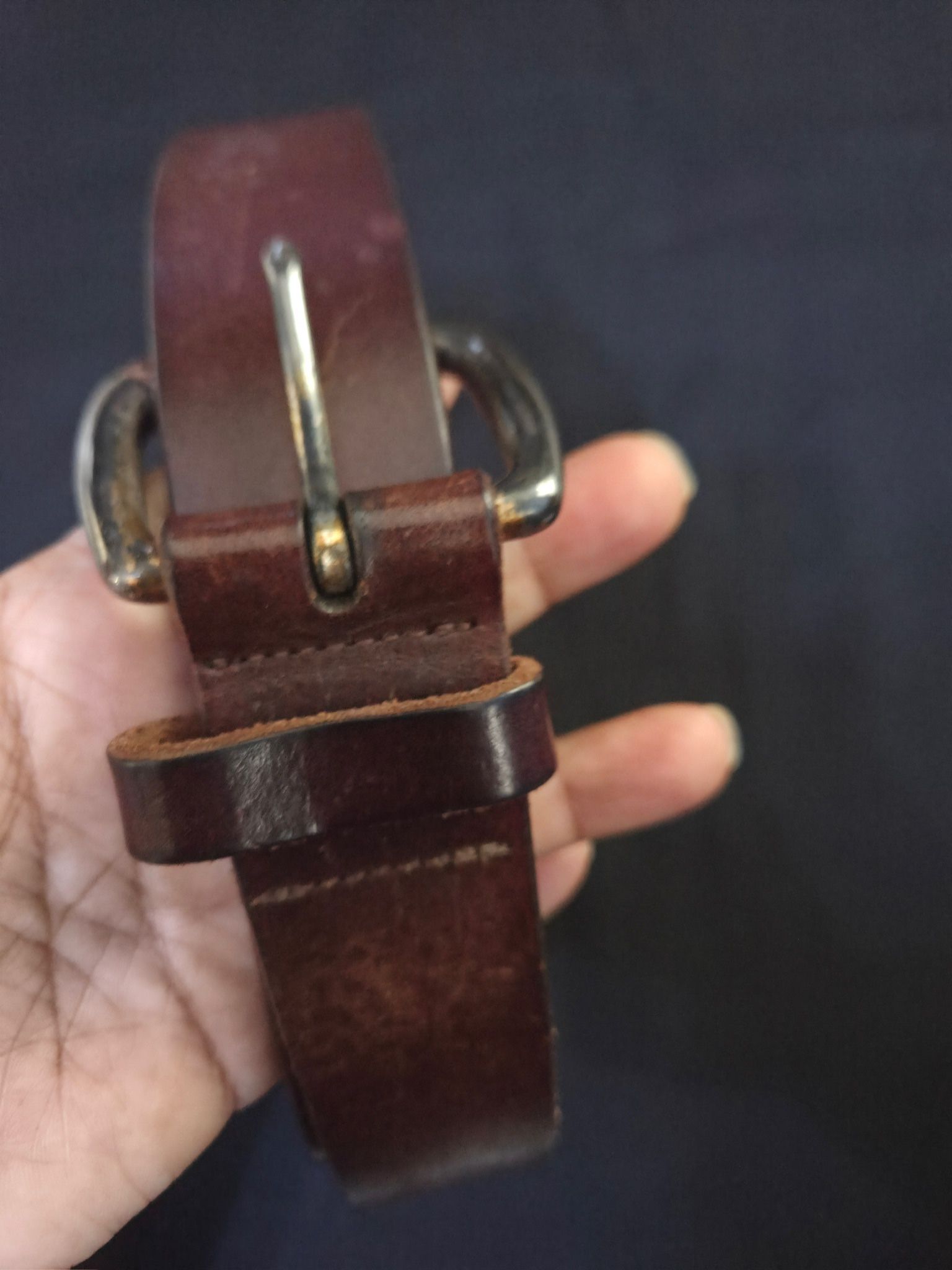 Fossil Brown Leather Belt Size M B1(contact info removed)02 Fits 30" to 34" Waist/ Unisex