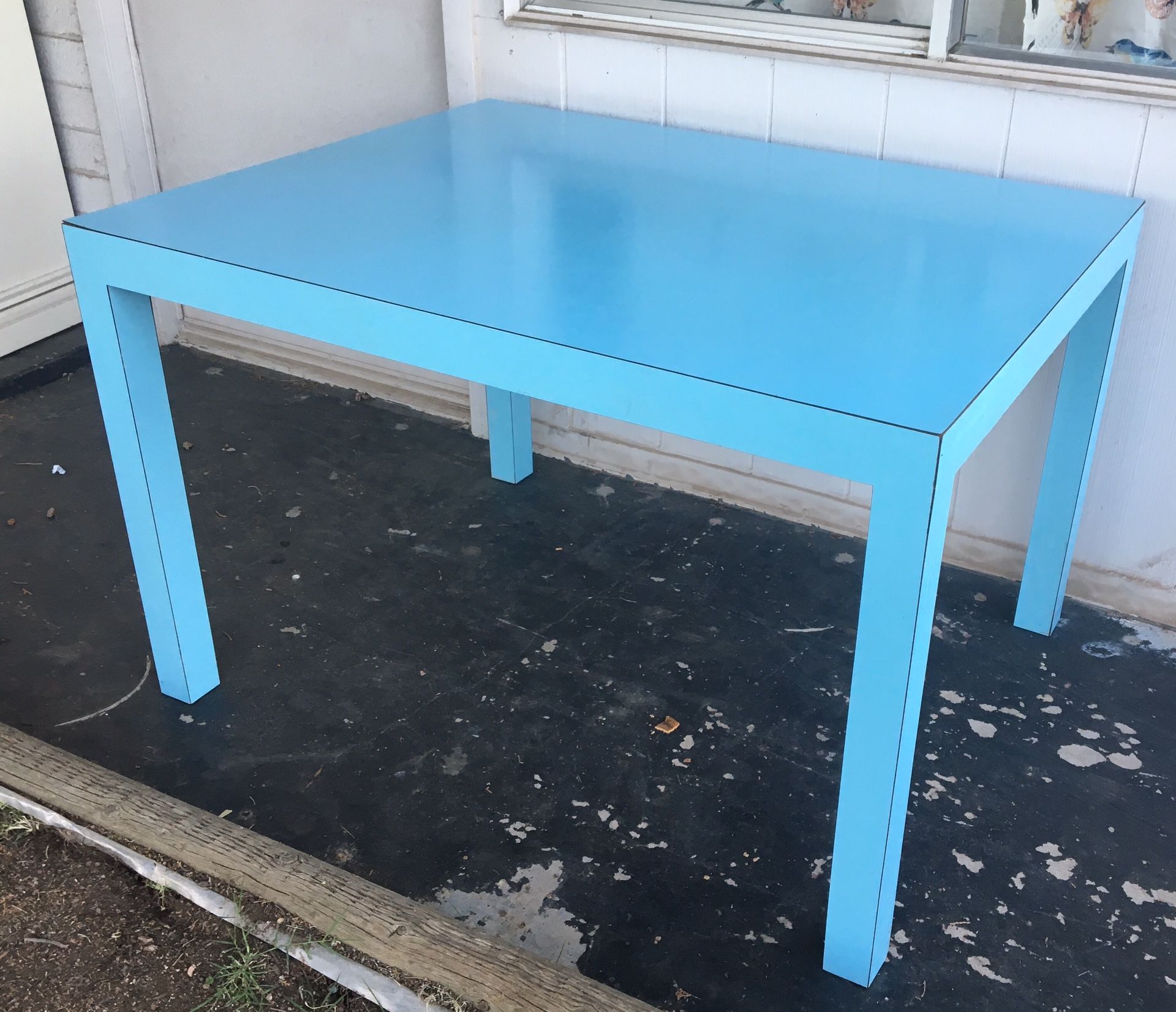 Funky light blue table