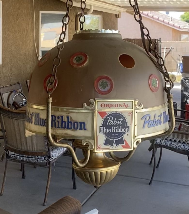 Vintage rare Pabst Blue Ribbon Chandelier (works)